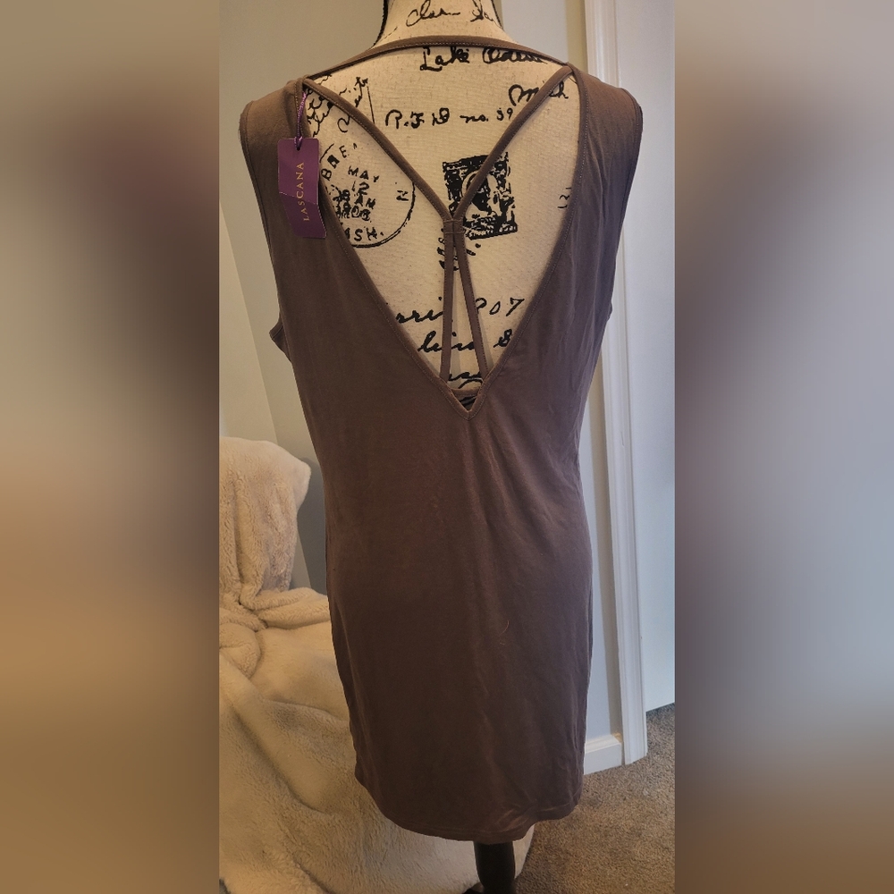 Lascana ~ Sleeveless Mini-Dress w/Back Cut-Outs - Picture 3 of 4
